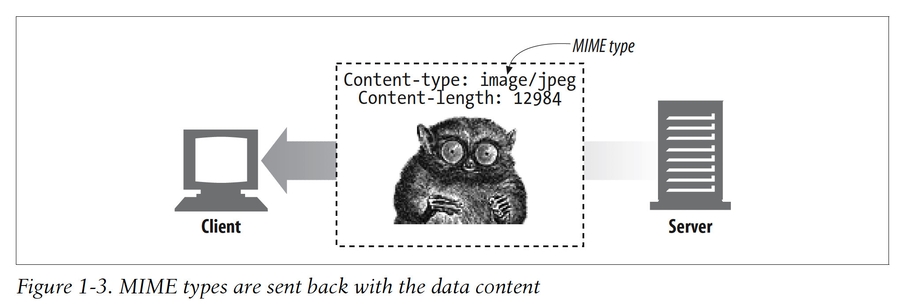 MIME types are sent back with the data content